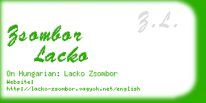zsombor lacko business card